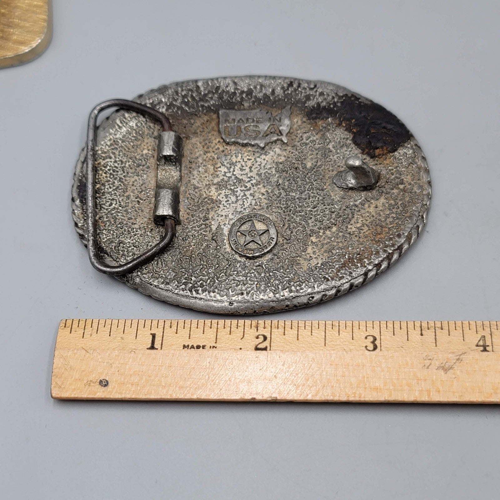 Vintage Belt Buckle Lot of 4 All with issues/problems see photos