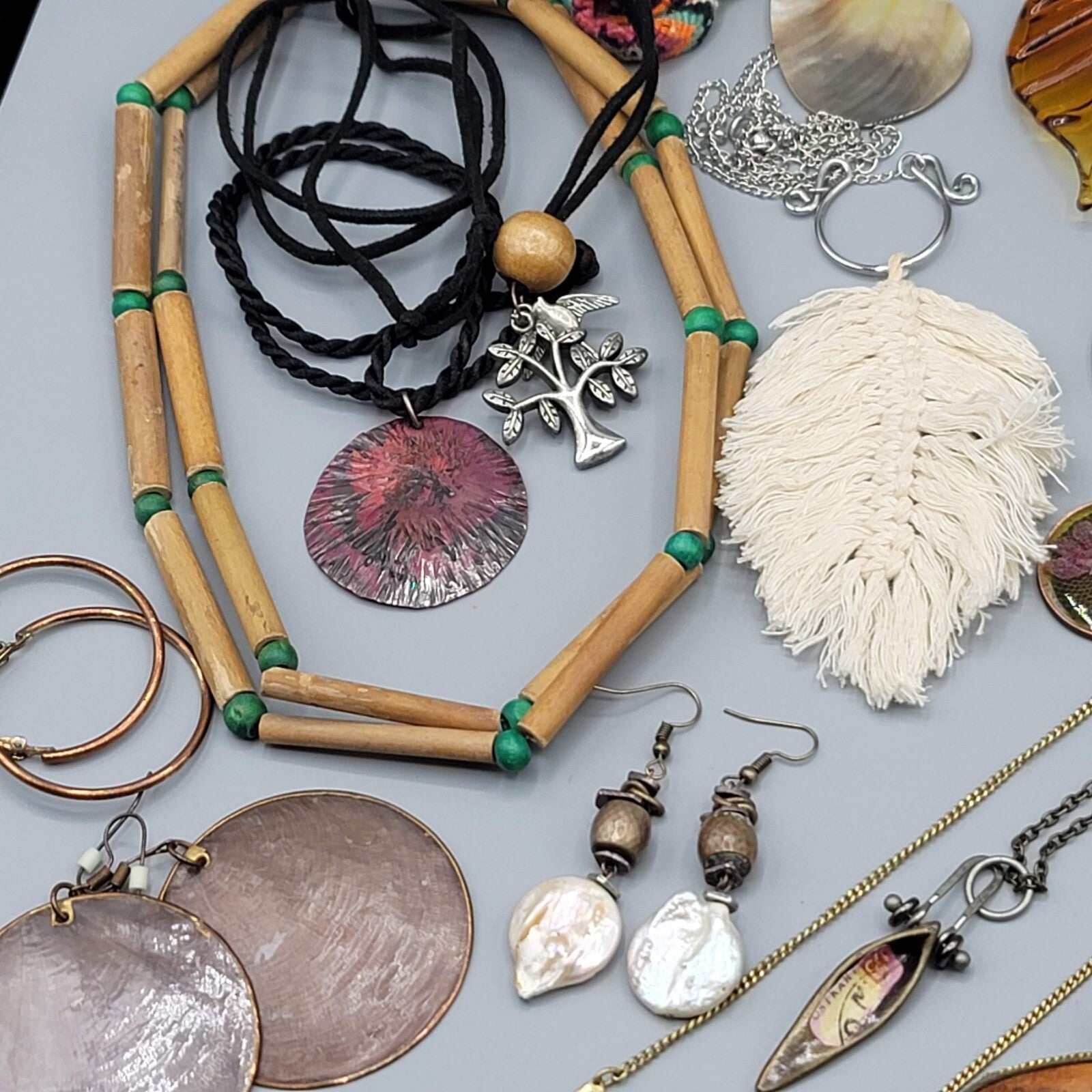 Colorful Jewelry Lot Necklaces Bracelets Earrings 38 pcs ALL WEARABLE or RESALE