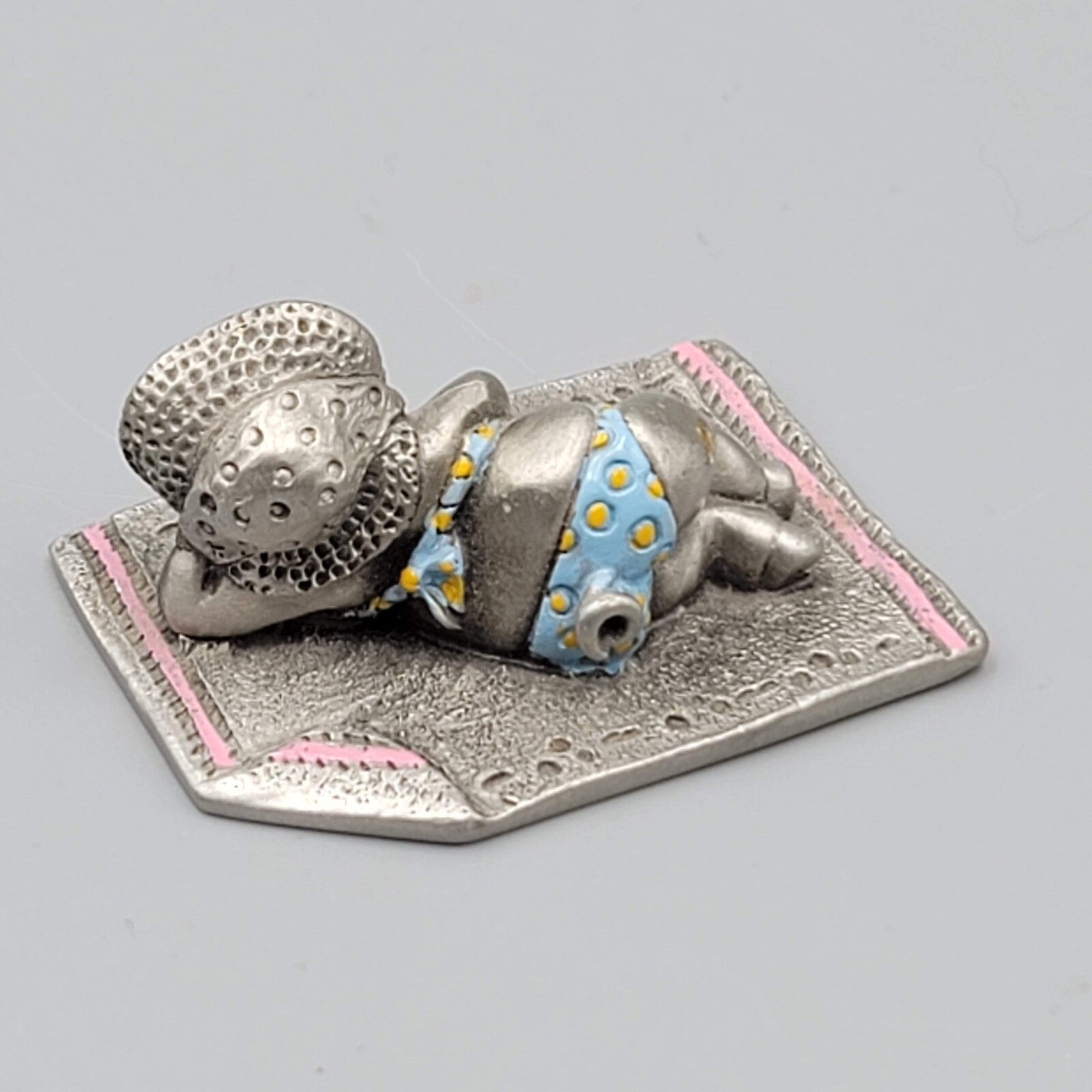 VTG Hudson Fine Pewter Pig wear swimsuit Anthropomorphic Miniature Figurine 3428