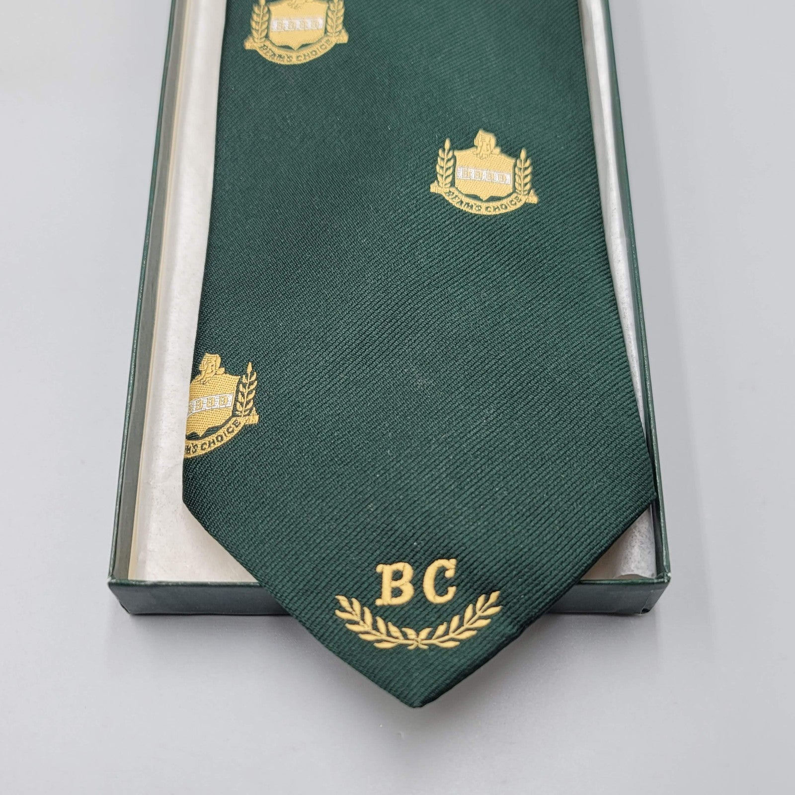 Vintage Necktie Jim Beams Choice Whiskey Bourbon Tie Green Ernst San Francisco