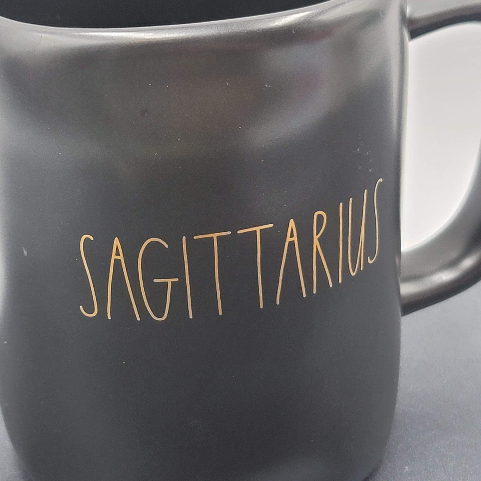 Rae Dunn Artisan Collection Sagittarius Astrology Coffee Mug Gold  Black