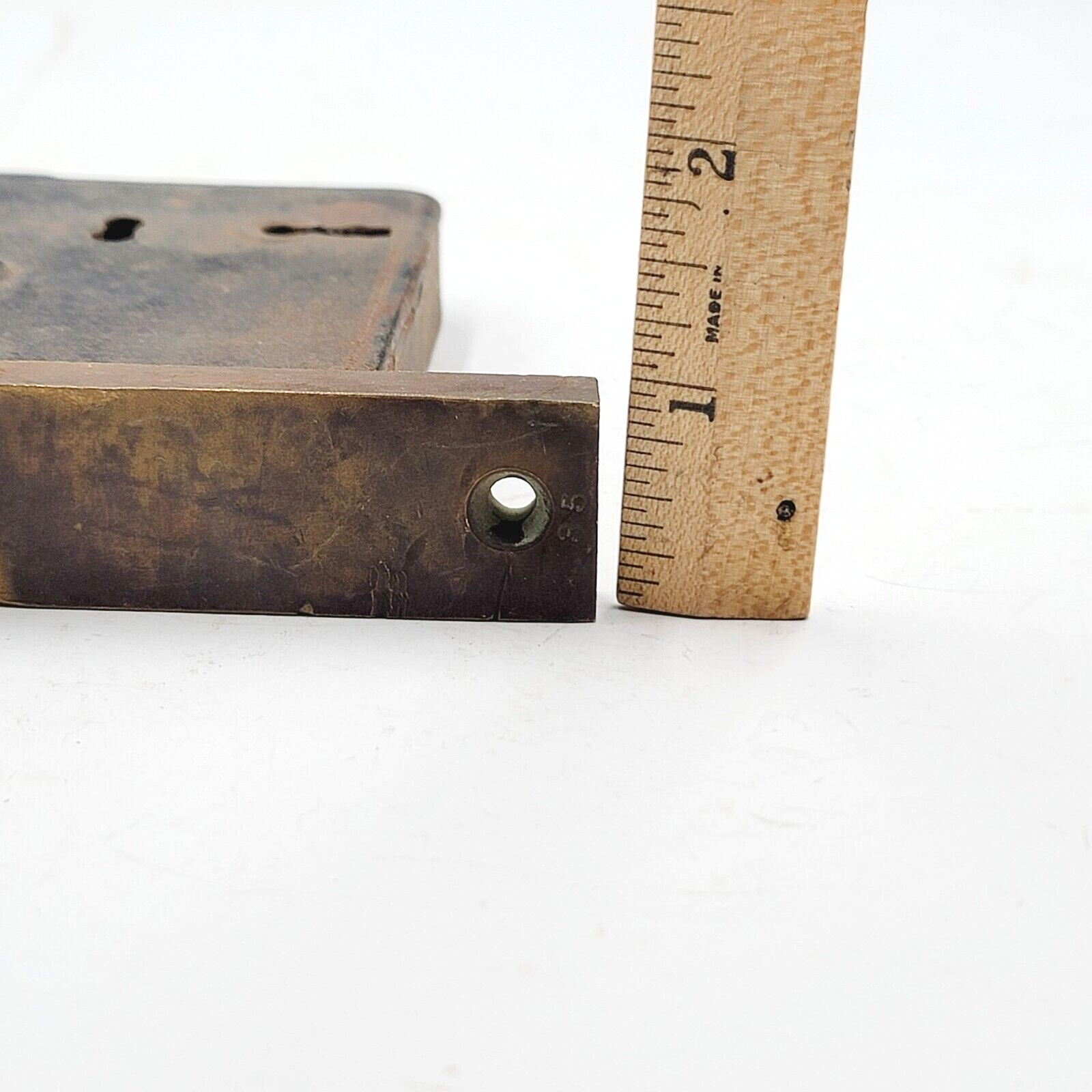 Vintage Mortise Lock Door Hardware Salvage Skeleton Keyhole NO Key Inset Latch