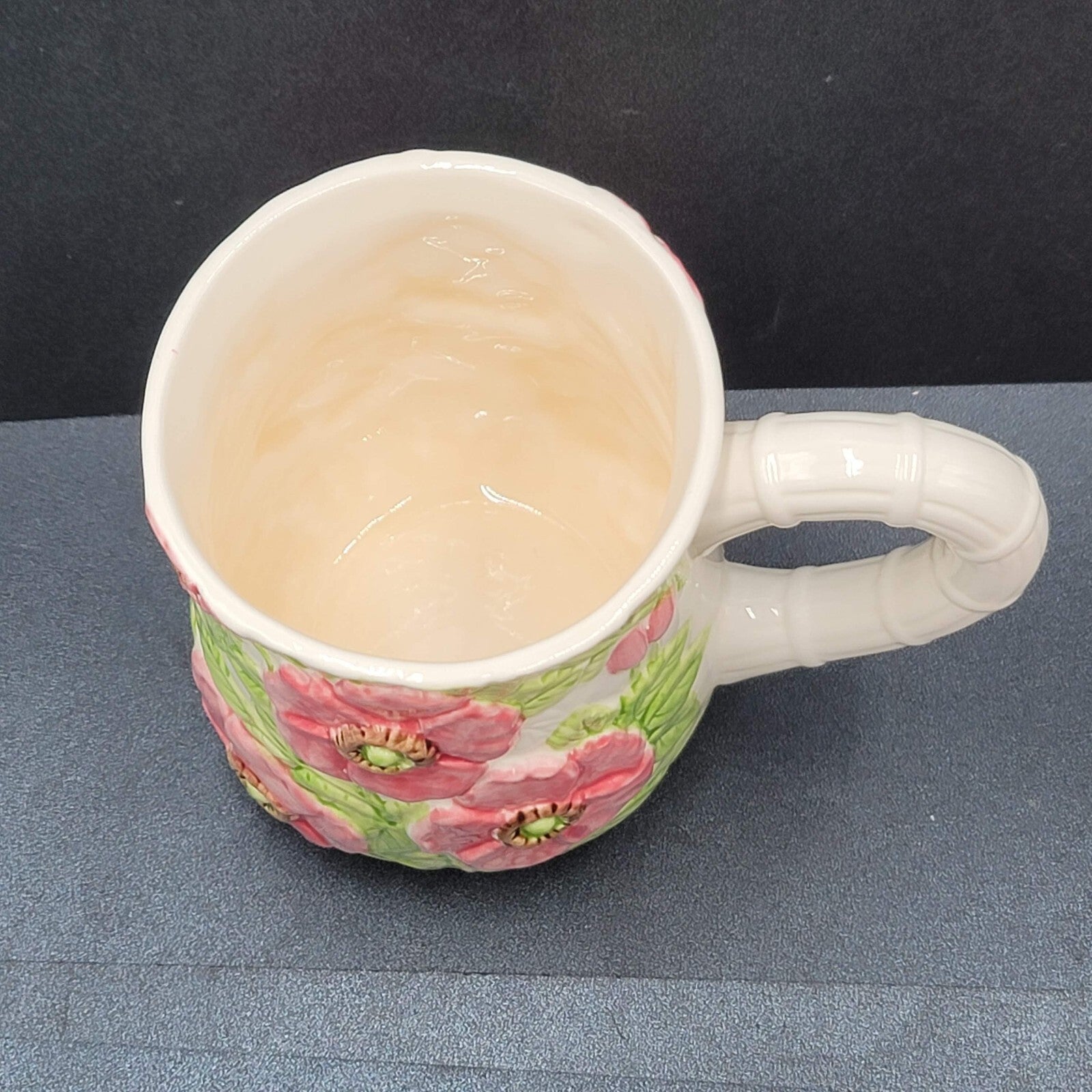 Vintage Fleurs Du Jour by Shafford Pink Green Flowers 1988 Coffee Mug Cup Peony