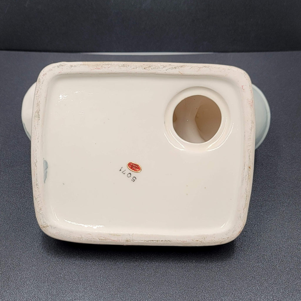Vintage Ceramic Telephone Bank Tolls Rotary 7" x 5" No stopper