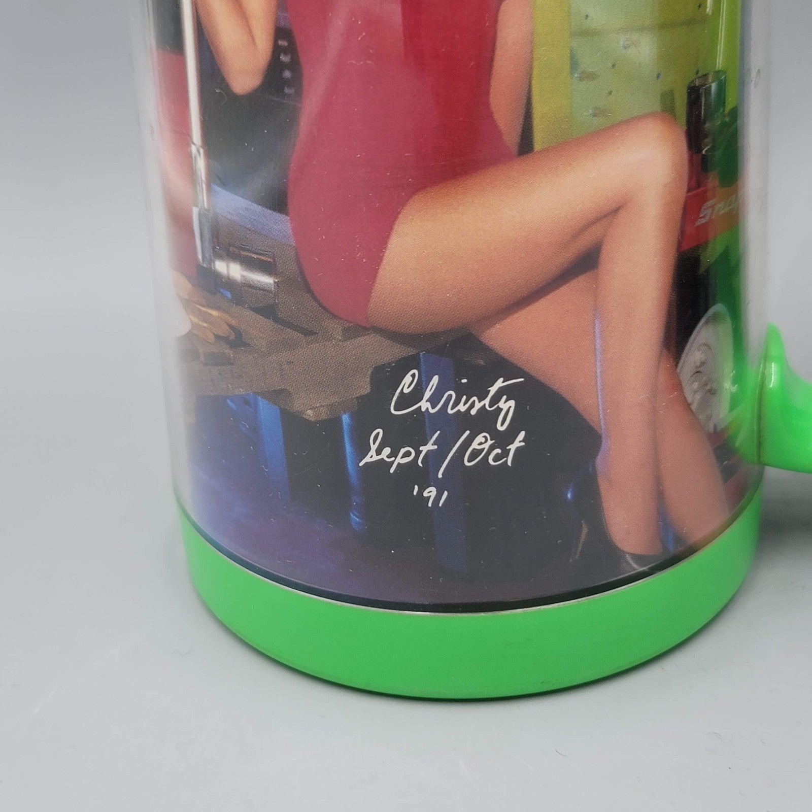 Vintage Snap-On Tools Thermo Serve Mug Lot of 2 Pin-Ups Christy 1991 Randi 1993