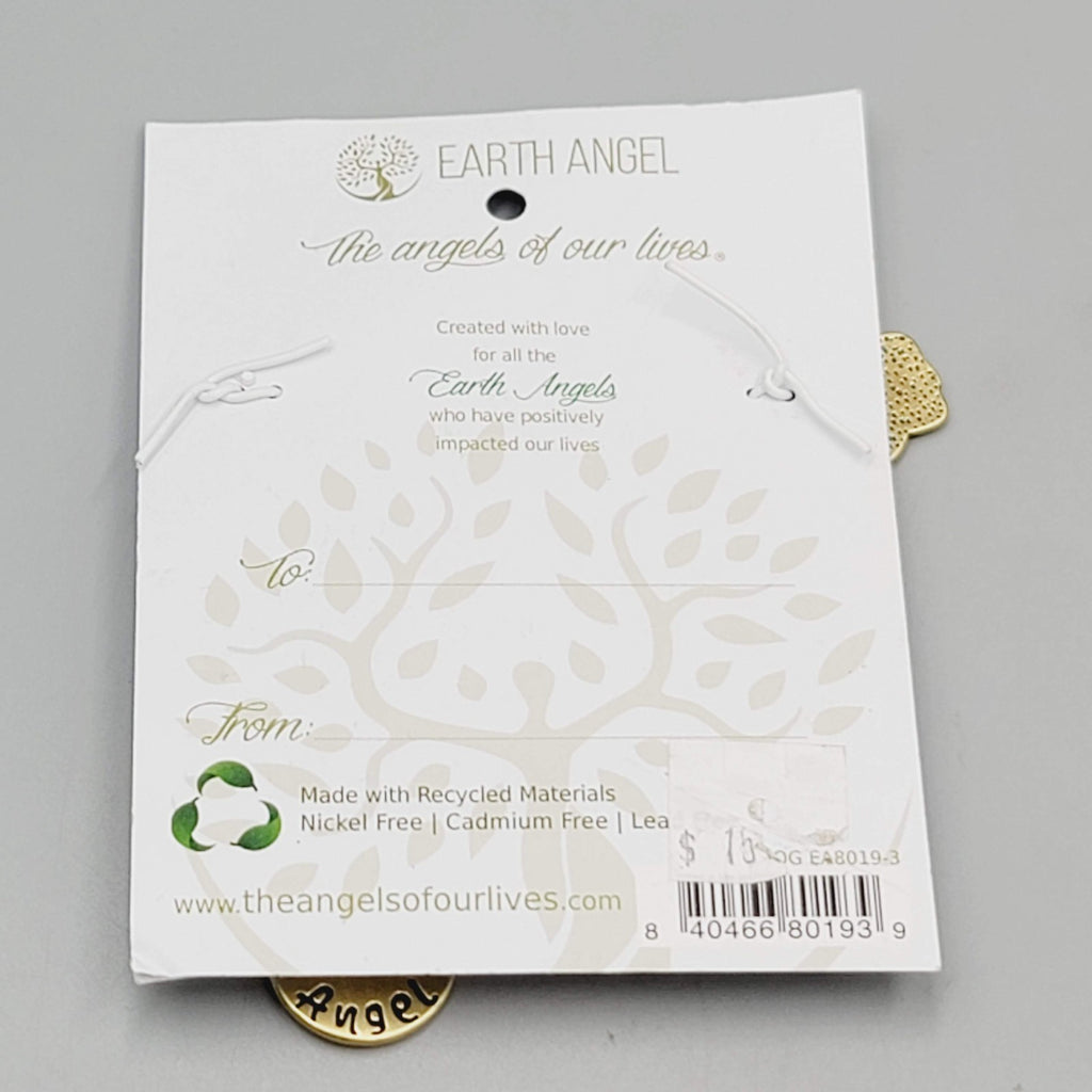 Earth Angel DOG Expandable Bracelet Charms Tree Paw Gold tone NWT