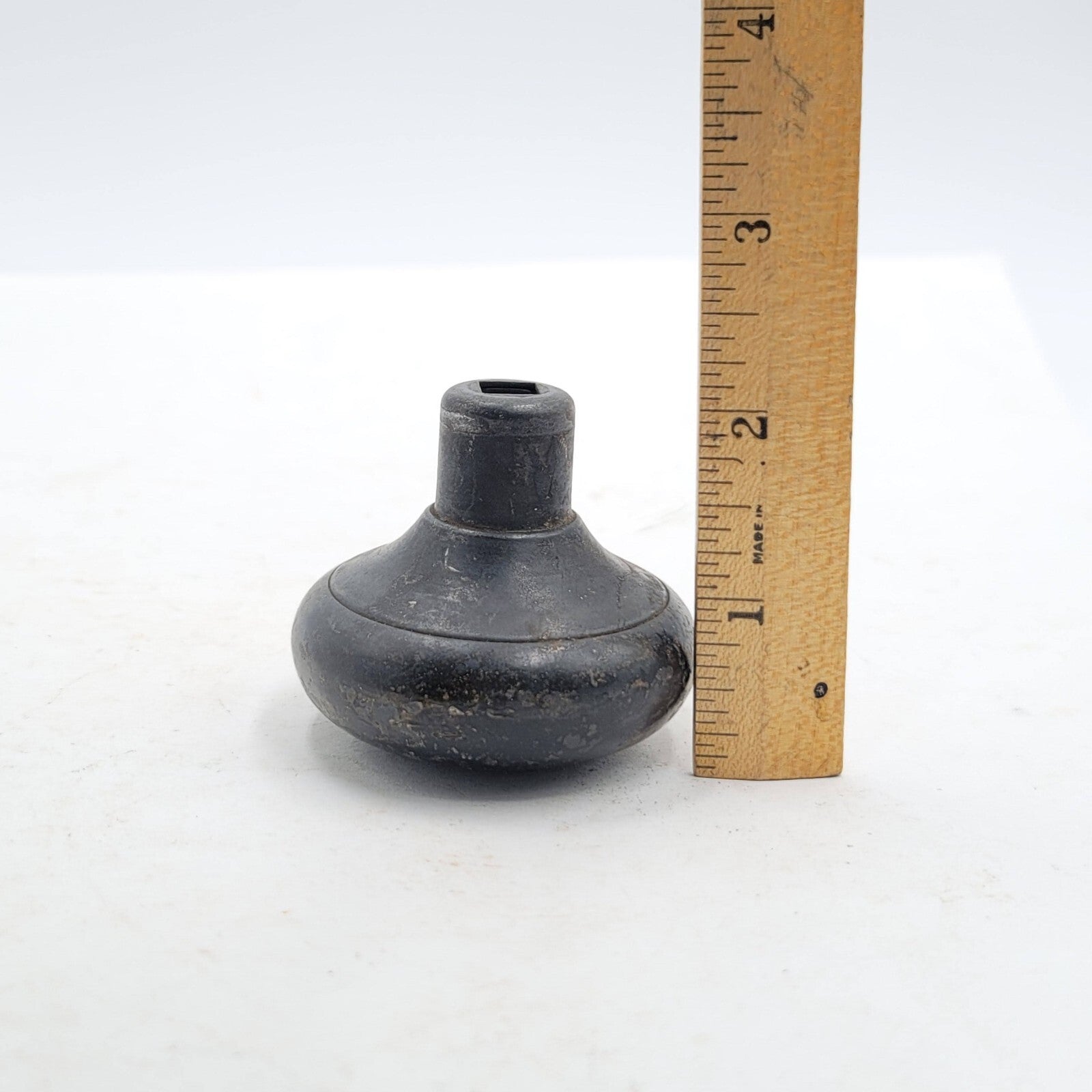 Vintage SINGLE Steel Black Doorknob Salvage Door Hardware 2.25"  18