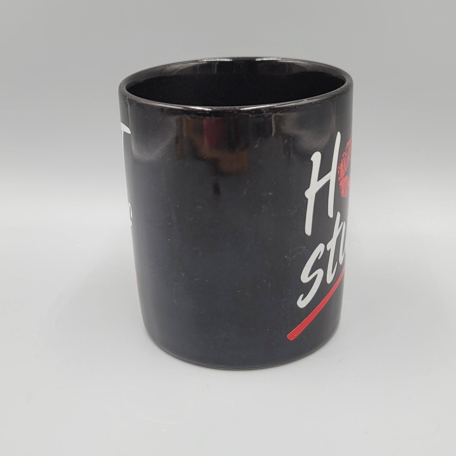 HOT STUFF Coffee Mug Kisses Black White Red Vintage Papel Freelance