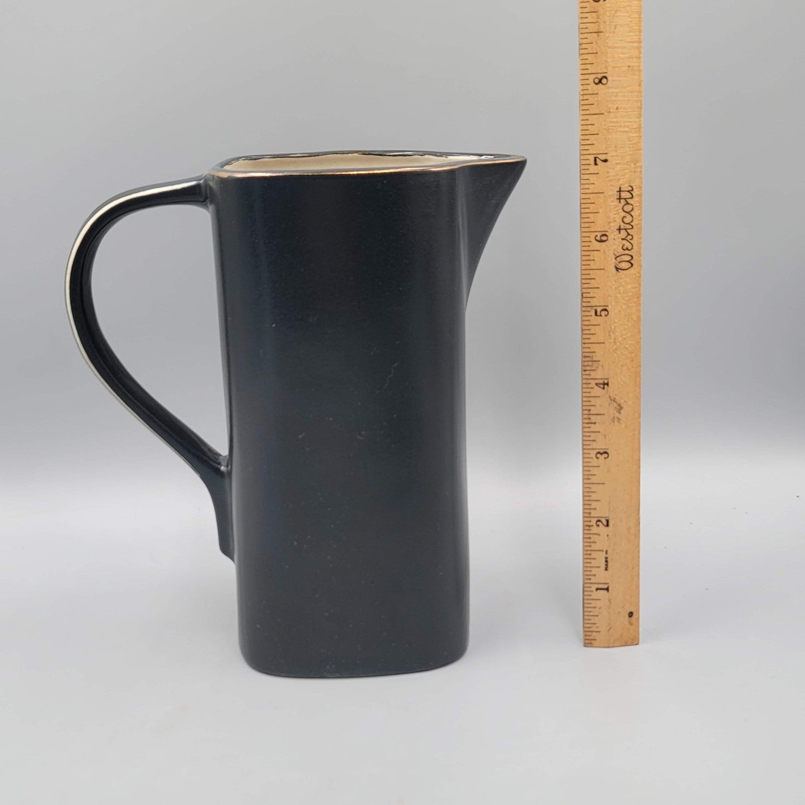 Vintage Beam's Black Label Regal China Bar Pitcher Ceramic Advertising USA 1958