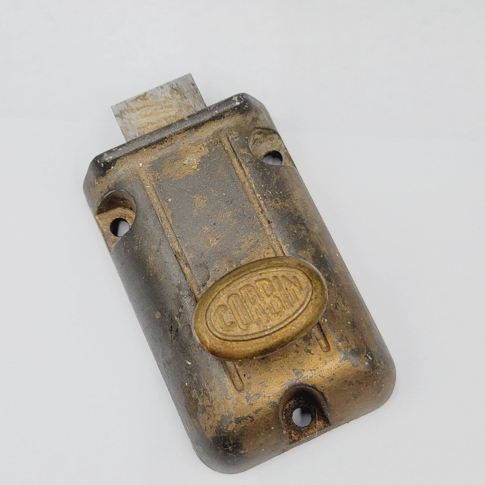 Vintage Corbin Surface Rim Night Latch No Keeper Reclaimed Salvage No Lock