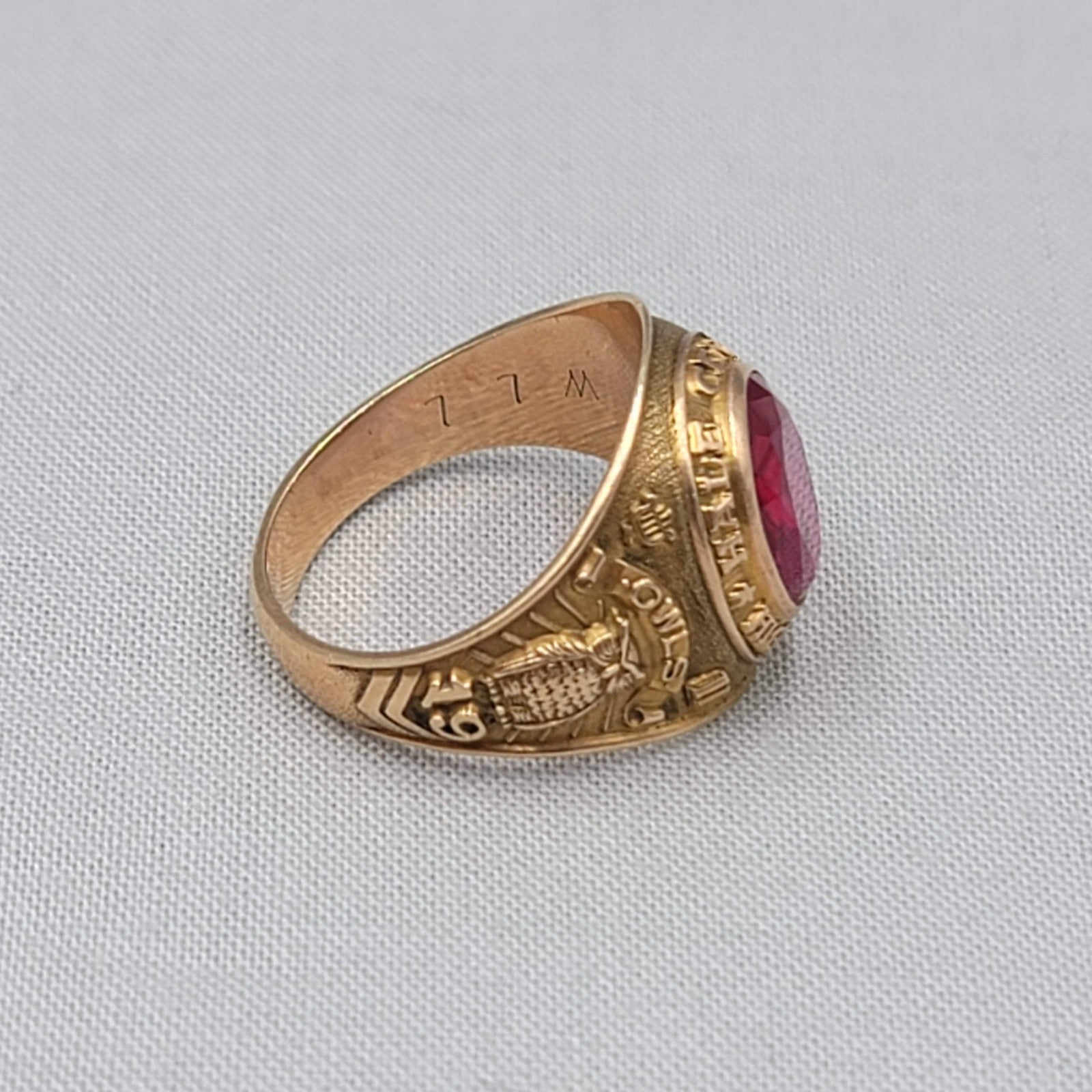 1958 Hale Center High School 10k Gold Class Ring Owls 9.5g L.G. Balfour Co