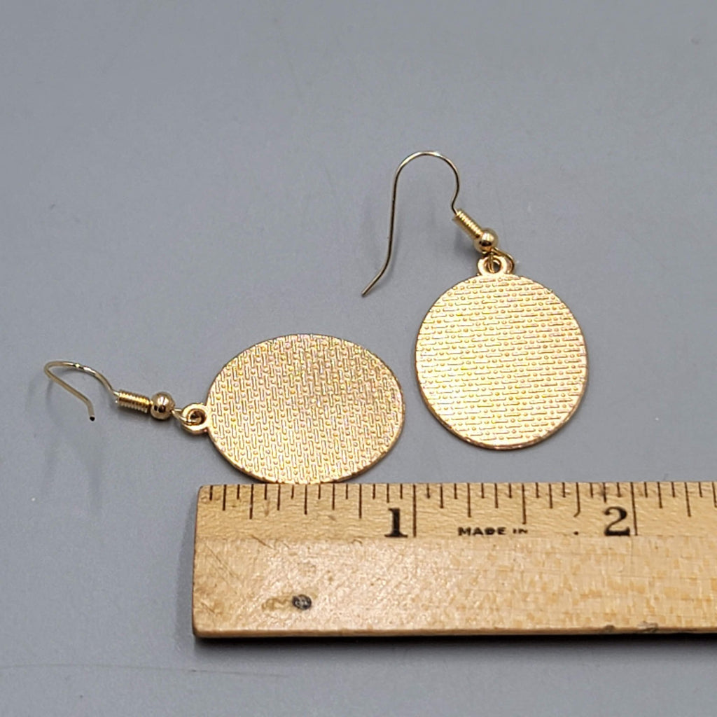 Kitty Cat in the Sun Enamel Pierced Earrings Gold tone Dangle 1 1/8"