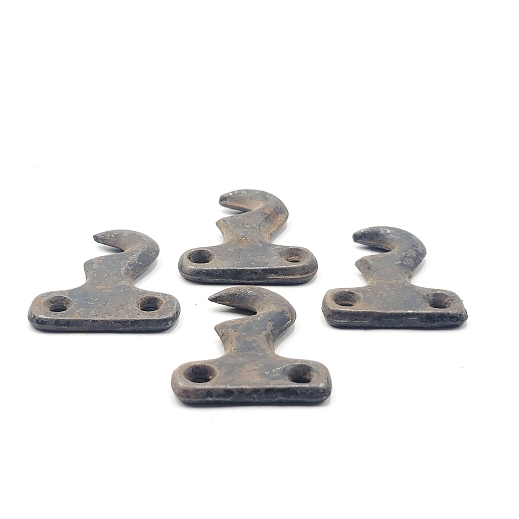 Vintage Window Sash Lock Keepers Lot of 4 Black Cast Iron