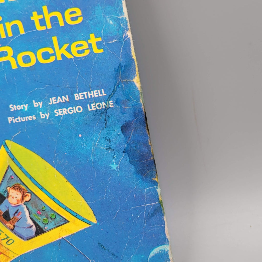 Childrens The Monkey In The Rocket Wonder Books Easy Reader PB 1962