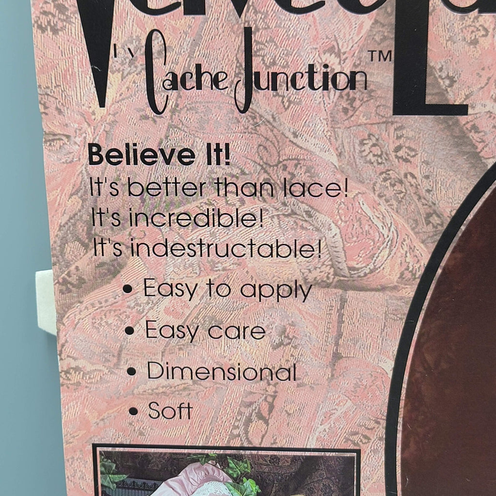 Vintage Cache Junction Iron-on Velvet Lace