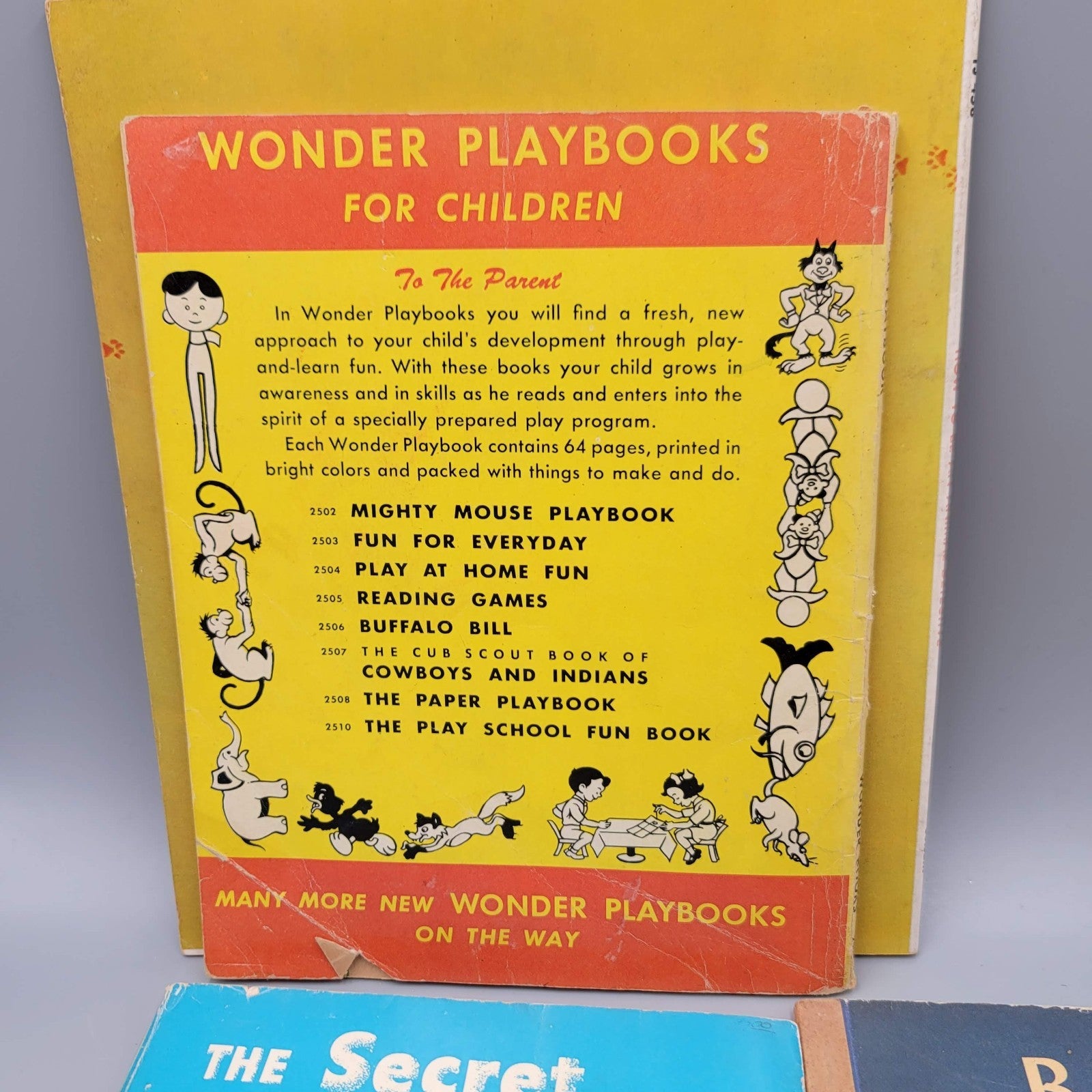 Vintage Childrens Book Lot Scholastic MCM Animal Detective Paper Playbook etc