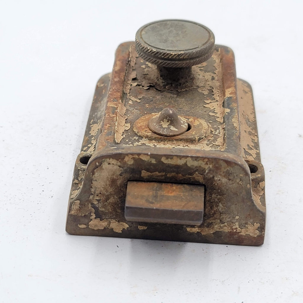 Vintage Surface Rim Night Lock Latch No Keeper Salvage Shabby Chic
