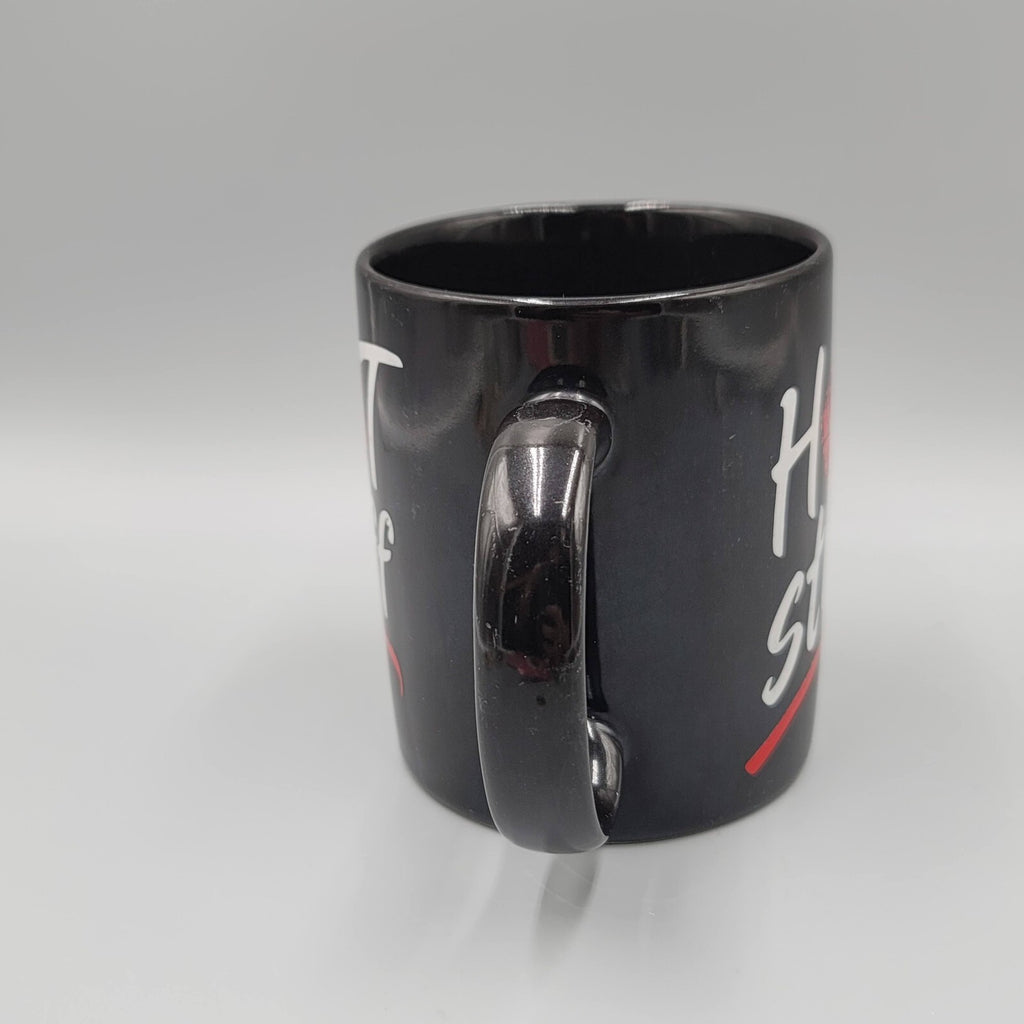 HOT STUFF Coffee Mug Kisses Black White Red Vintage Papel Freelance