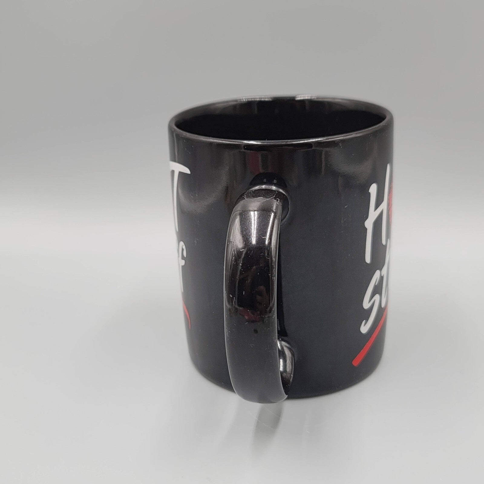 HOT STUFF Coffee Mug Kisses Black White Red Vintage Papel Freelance