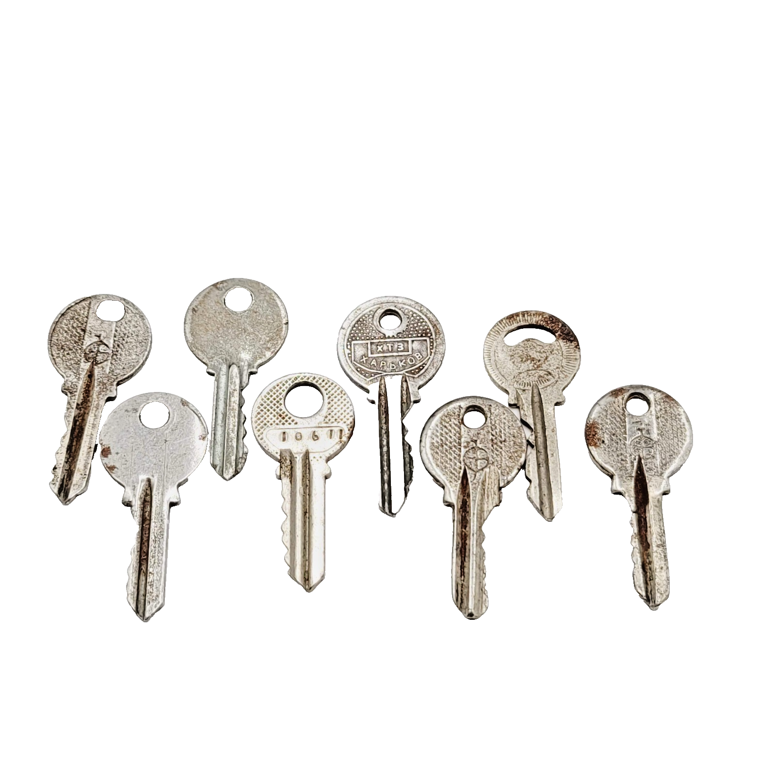 Vintage Key Lot of 6 Padlock Lock European Russian?