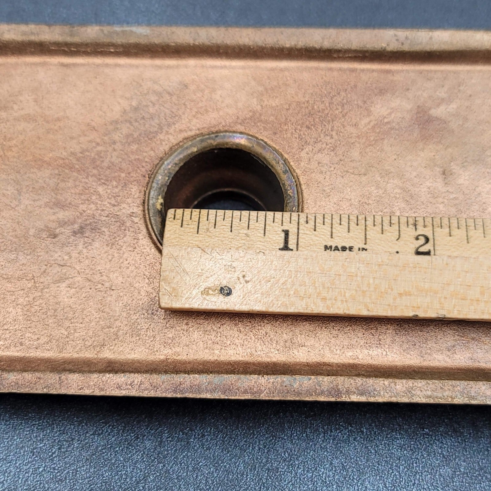 Antique Bronze Door Knob Back Plate Exterior Salvage Hardware RH Co 12"