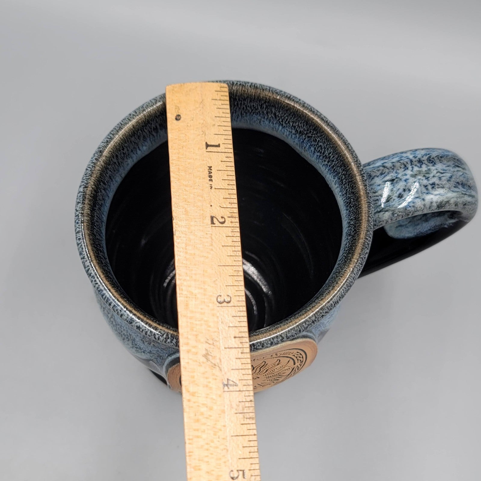 2013 Pleasure Faire Renaissance Festival  Blue Drip Pottery Goblet Mug