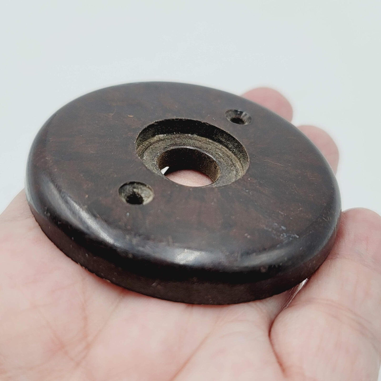 Vintage Bakelite Everite Doorknob Rosette Escutcheon Salvage Door Hardware 2.5"
