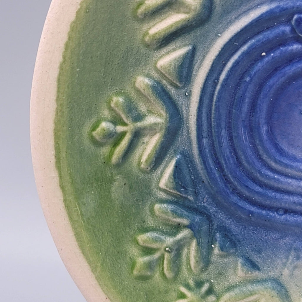 Vintage Collectible Plate Megeo Speen Skater Green Blue 5.5"