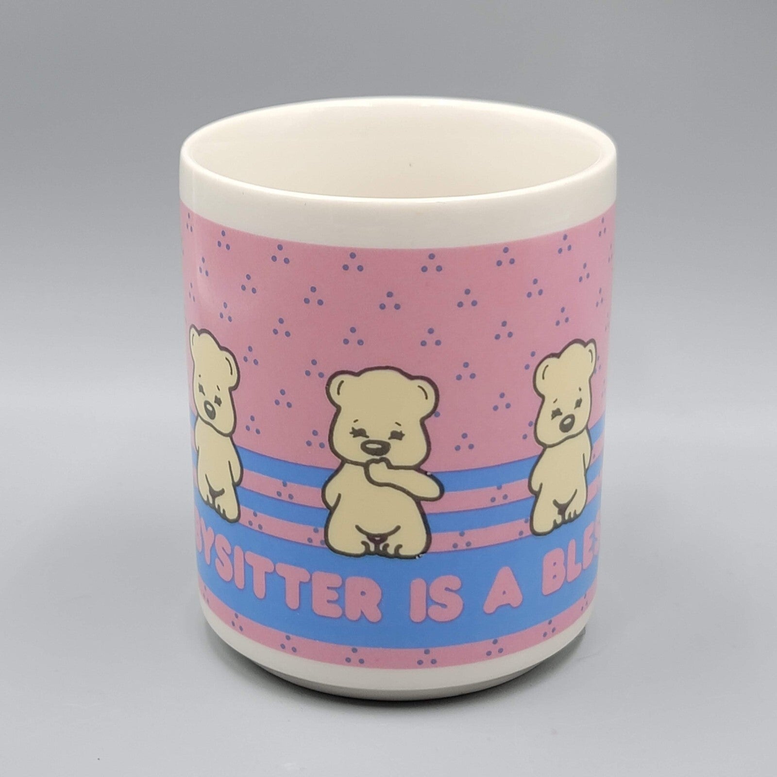Vintage ABBEY PRESS A Good Babysitter Is A Blessing Coffee Mug Bear