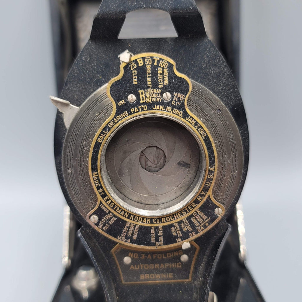 Kodak No 3A Autographic Brownie Folding Bellows Camera Antique GC