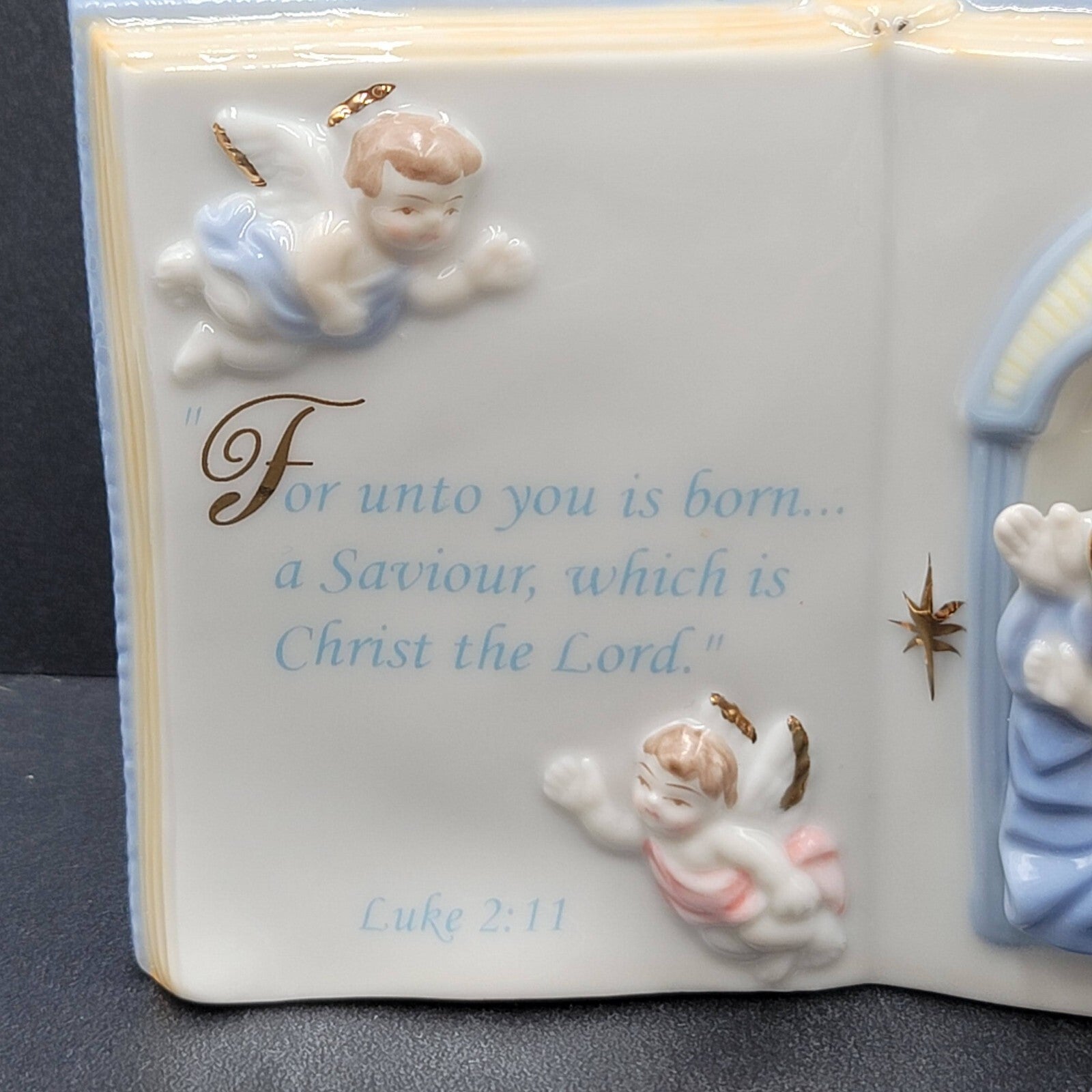 Vintage Avon Inspirational Ceramic Plaque Madonna Child Christmas