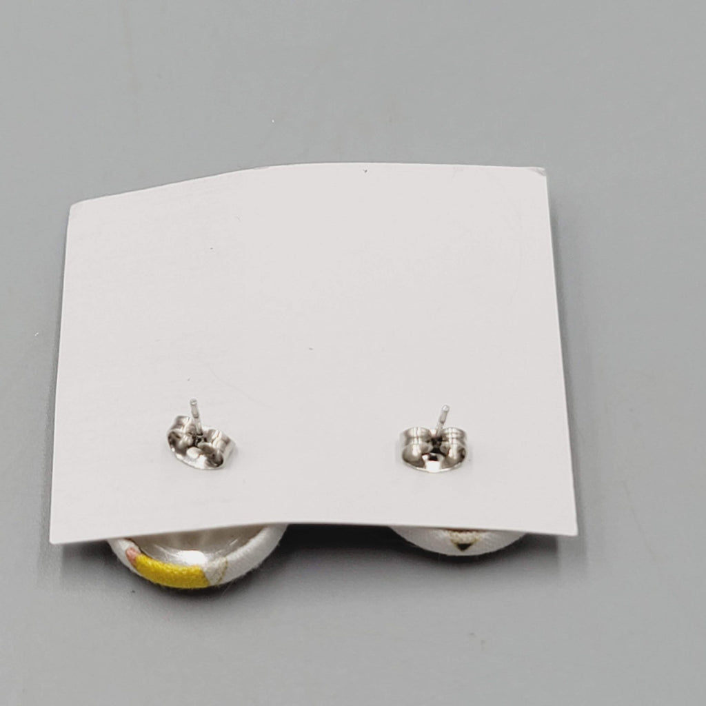 Honey Bea Hive Handmade Pencil Stud Earrings Button Teacher Gift Cute Accessorie
