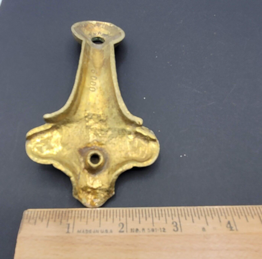 Antique Art Nouveau Deco Solid Brass Bridge Lamp Part Salvage Reclaimed