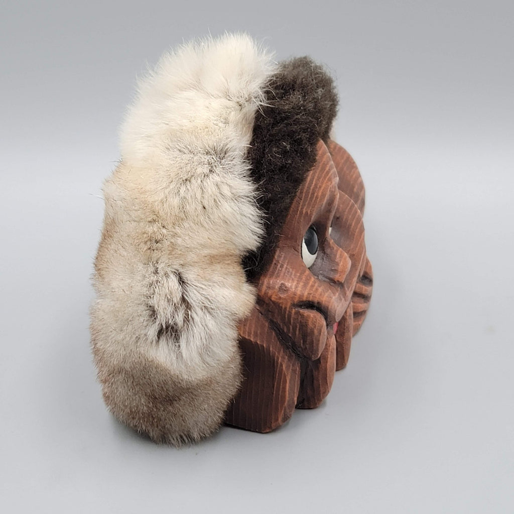ITI Alaska Wood Reindeer Fur Walrus Big Foot Sasquatch Doll Figure Nuni Folk Art