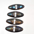 Vintage Skeleton Key hole Escutcheon Lot of 4 Hardware Iridescent Black