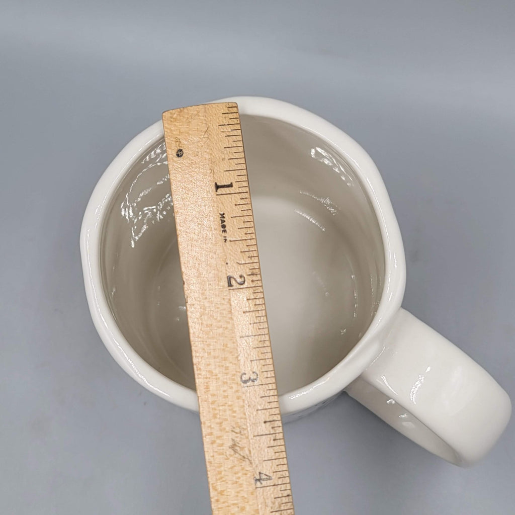 Anthropologie Mug DAGNY T Monogram Initial Letter Floral Coffee Cup Anthropology