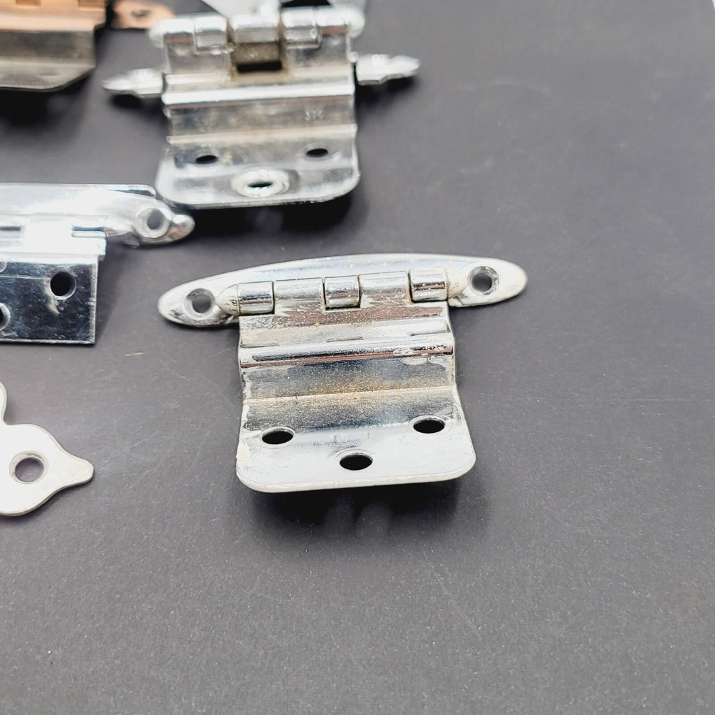 LOT of 10 Vintage Reclaimed Used Cabinet Offset Hinges Mix Lot All Salvaged