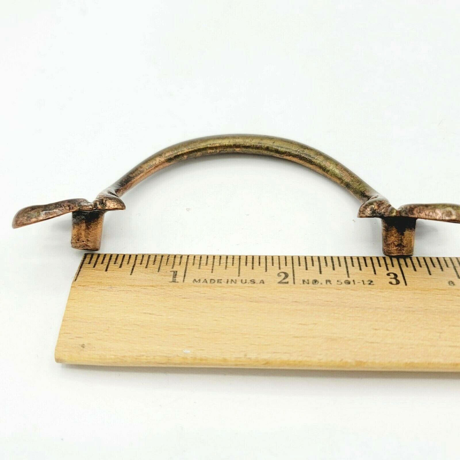 Vintage Bronze Ornate Drawer Pull 4 1/4" x 1 3/4", holes 3"