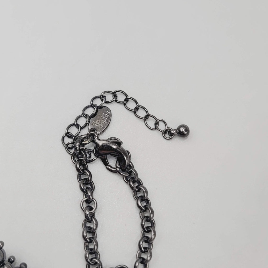 J Crew Statement Necklace Clustered Beads Adjustable Chain 16"-19"