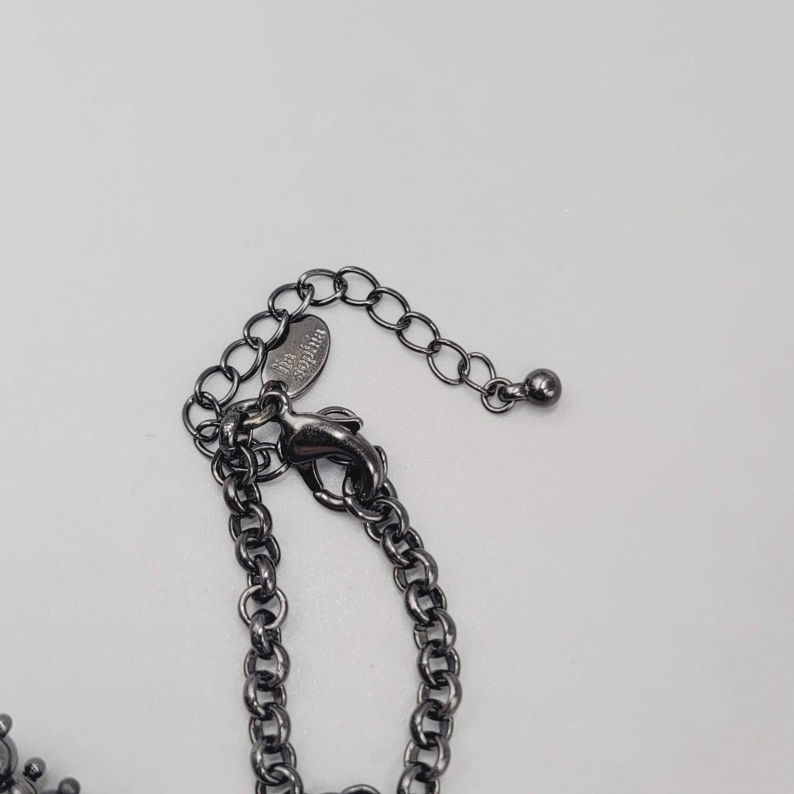 J Crew Statement Necklace Clustered Beads Adjustable Chain 16"-19"