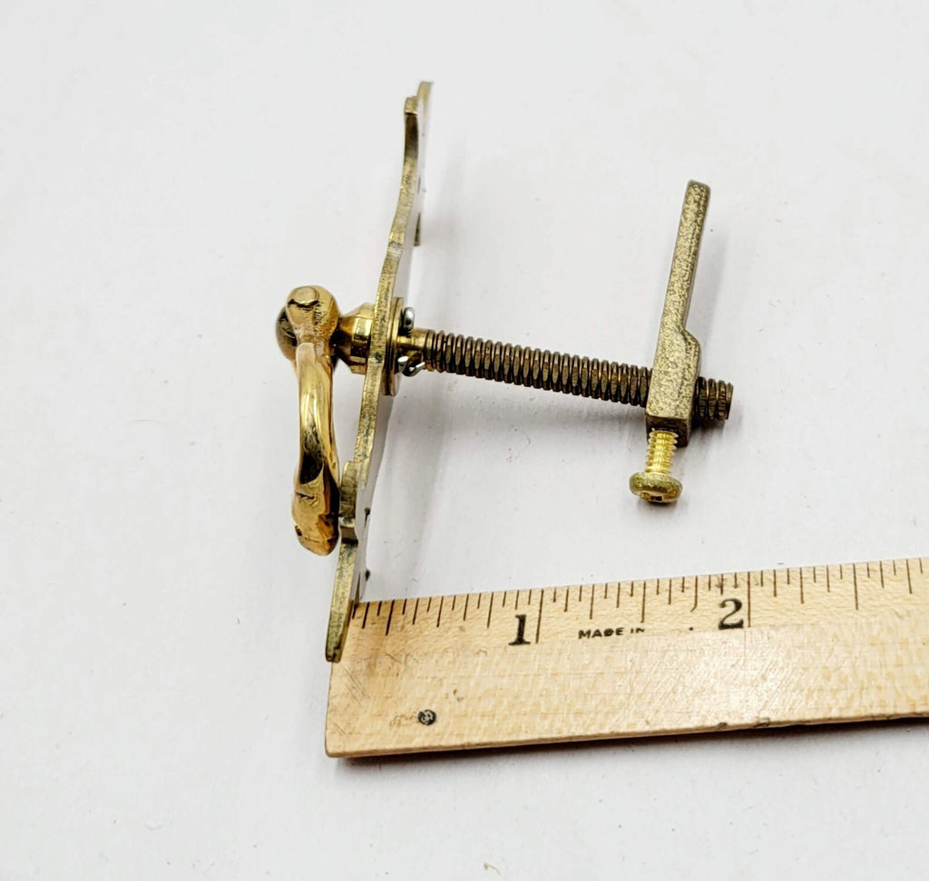 Vintage Brass Drawer Pull Salvage Hardware New Old Stock with Nails