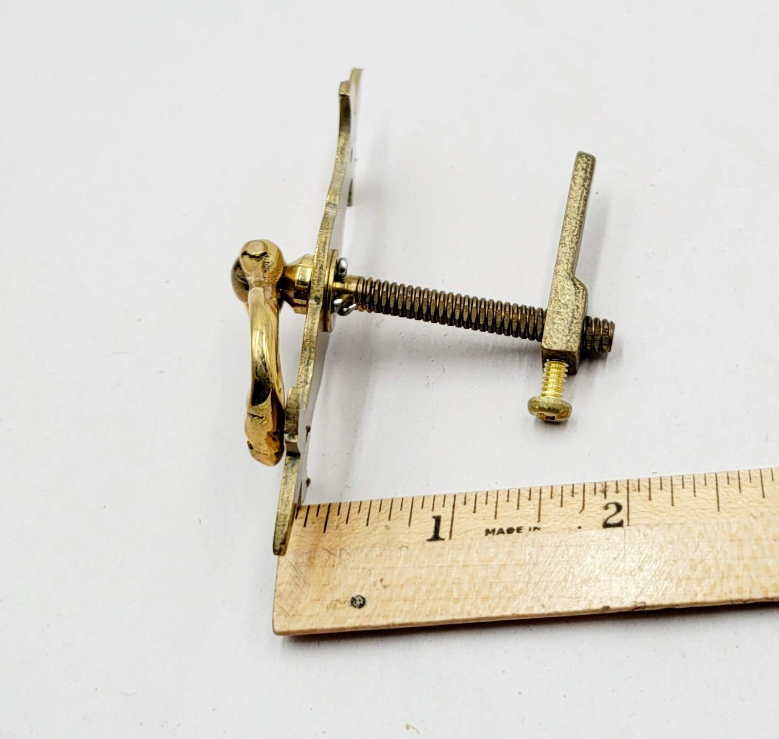 Vintage Brass Drawer Pull Salvage Hardware New Old Stock with Nails