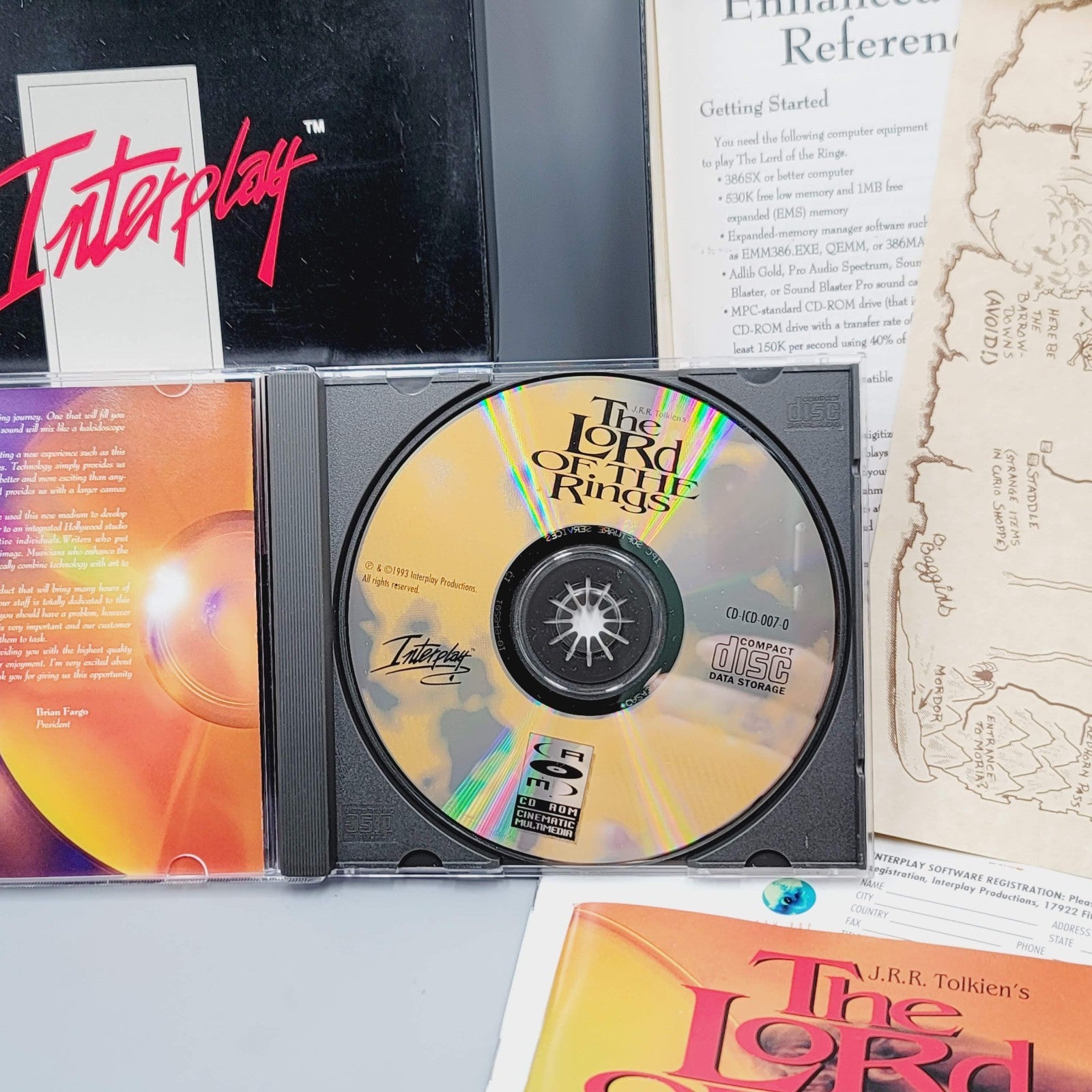 Vintage Interplay Lord Of The Rings Two Towers Box Computer Game