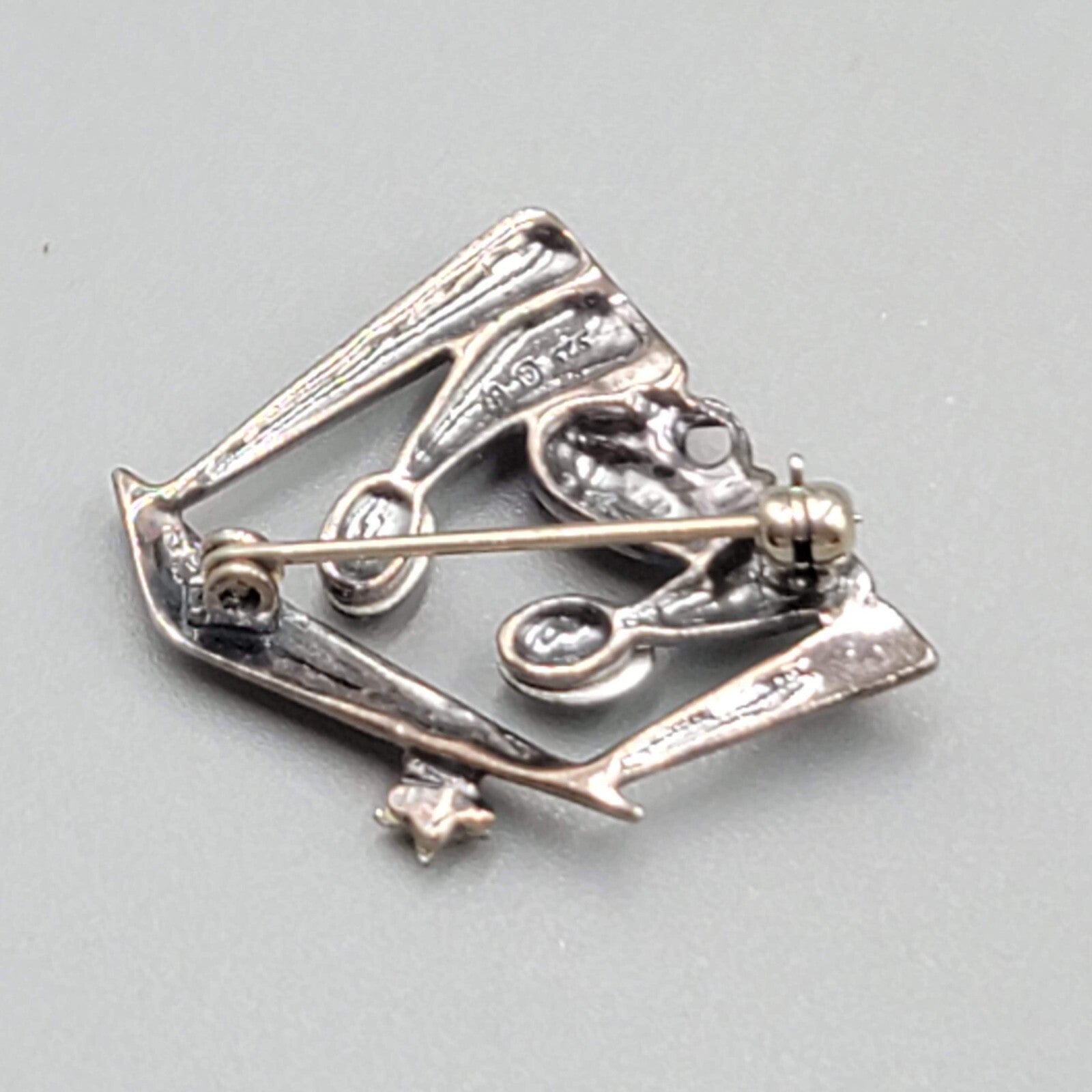 Vintage Silpada Sterling Silver Christmas Nativity Manger Brooch 7/8"