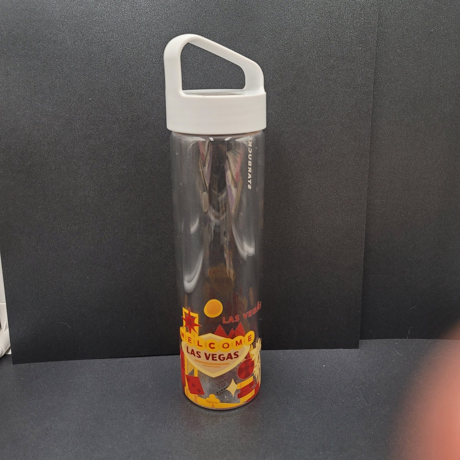Starbucks You Are Here Collection Las Vegas NV Glass Water Bottle 18.5 oz