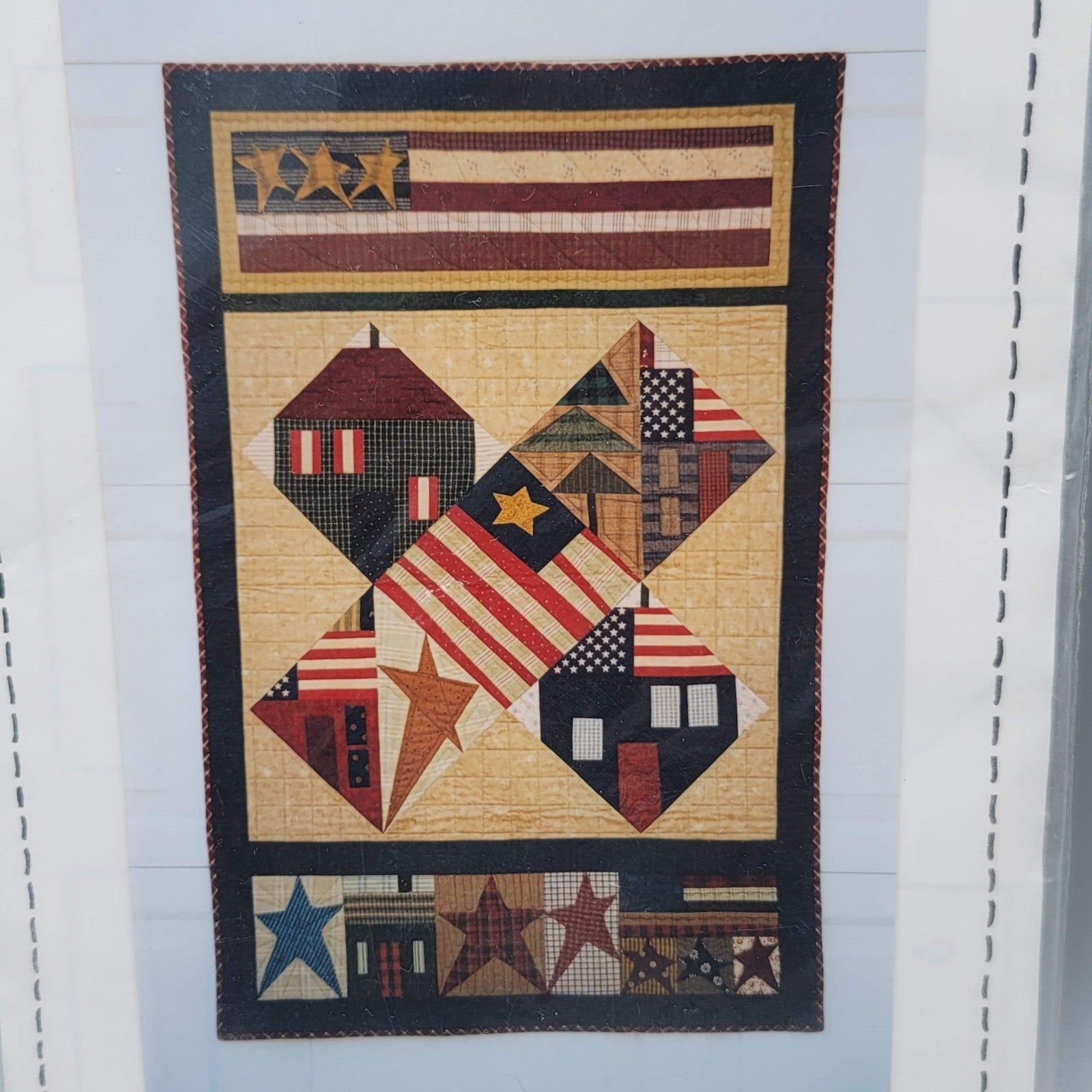 Vintage Country Threads Federal Homestead #447 American Flag Wall Hanging KIT