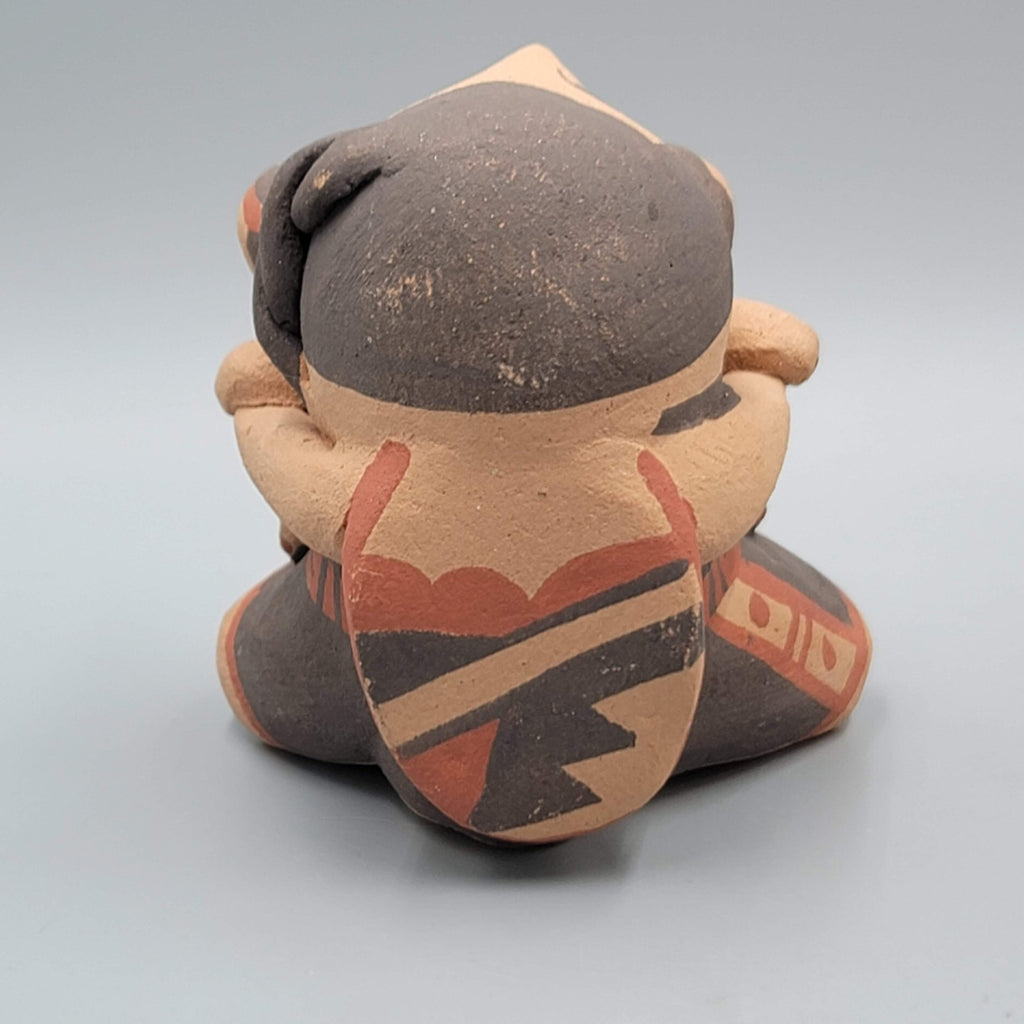 Jemez Pueblo Native American Storyteller Figure 2 Babies Signed AW 3.5 in