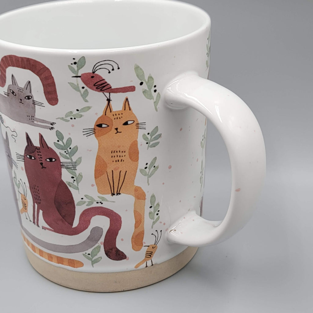 Prima Design Tabby Cat Coffee Mug Wrap Around Mischievous Cat Cup