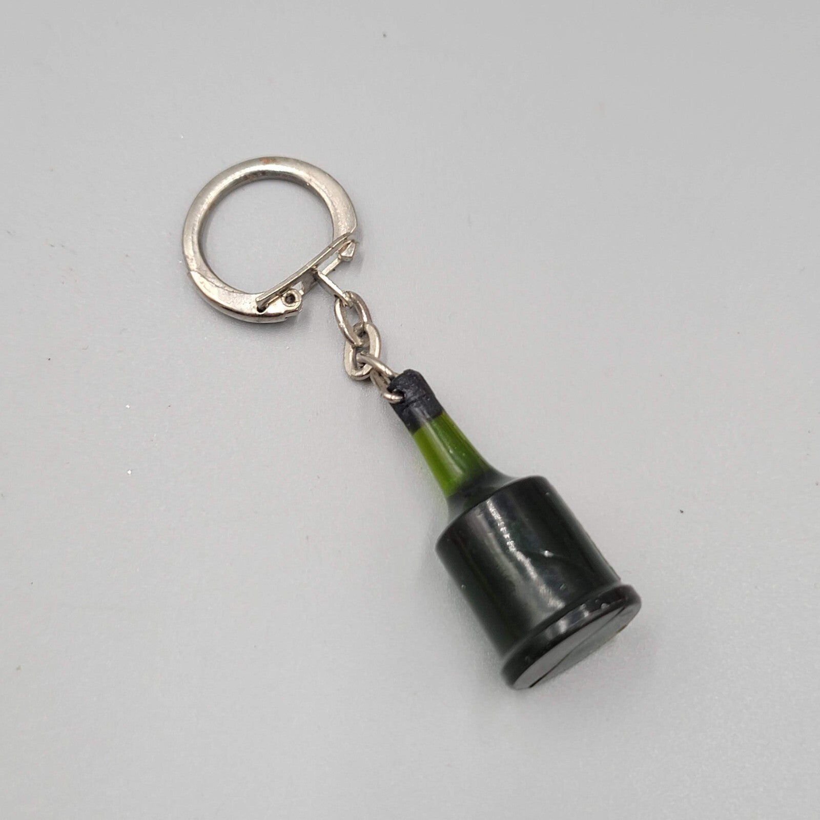 Vintage Keychain Miniature Polignac Cognac Liquor Bottle 1.5"
