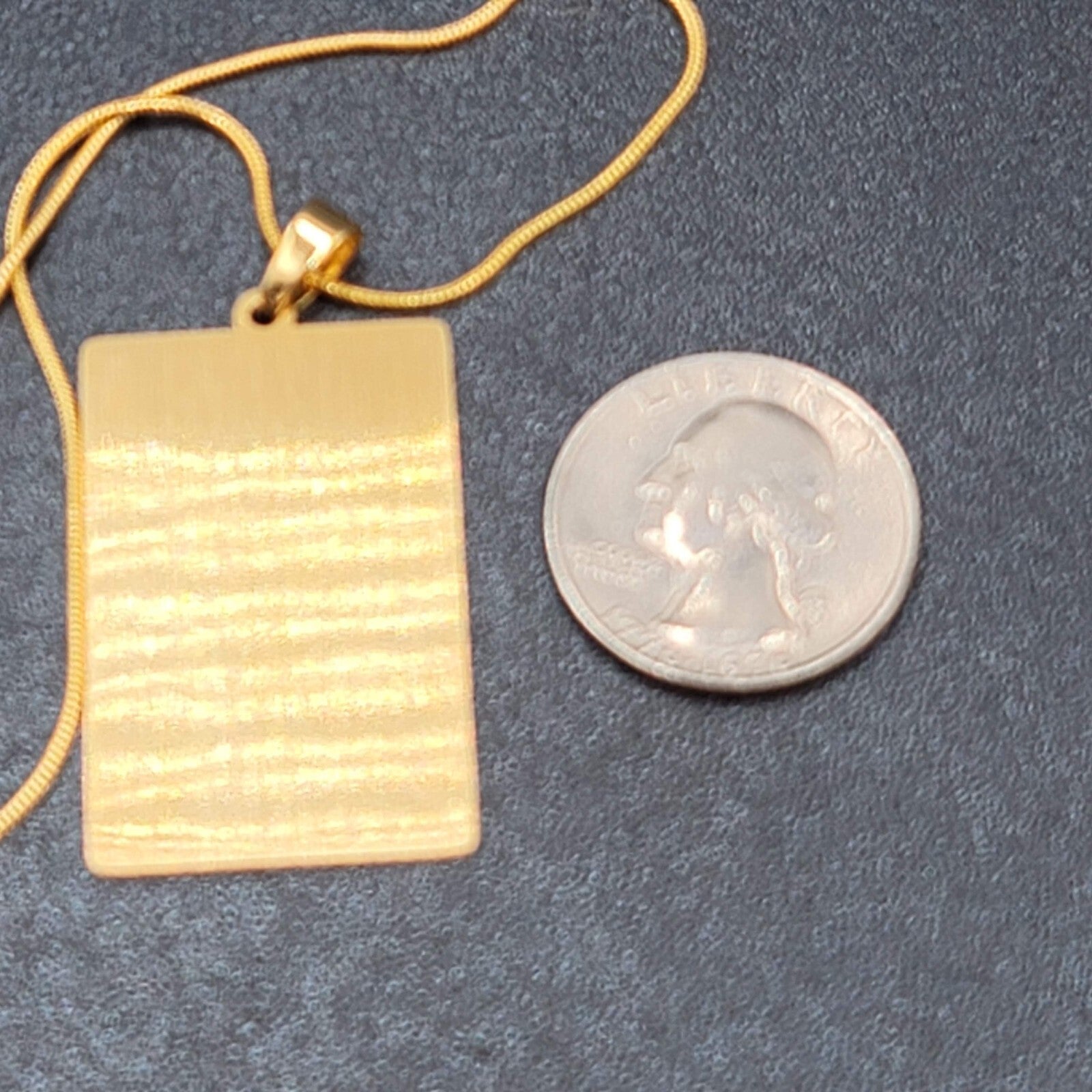 JUDGEMENT Tarot Card Pendant Necklace Major Arcana Gold tone 18”.